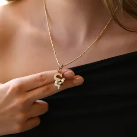 Bee Mine Altın Arı Ş Harf Kolye Ucu