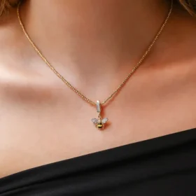 Bee Mine Altın Arı Kolye Ucu