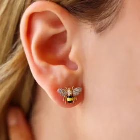 Bee Mine Altın Arı Küpe