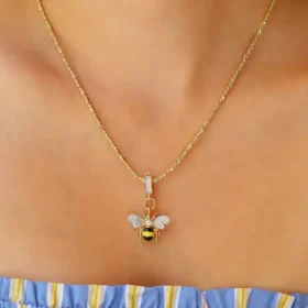 Bee Mine Altın Arı Kolye Ucu