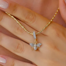 Bee Mine Altın Arı Kolye Ucu