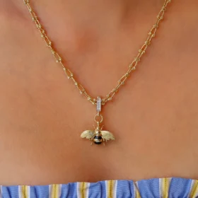 Bee Mine Altın Arı Kolye Ucu