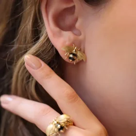 Bee Mine Altın Arı Küpe