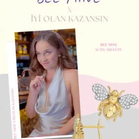 Bee Mine Altın Arı Küpe