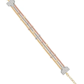 Altın Üç Renkli Dorika Bileklik