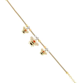 Bee Mine Altın Arı Kalpli Bileklik