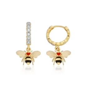 Bee Mine Altın Arı Kalpli Küpe