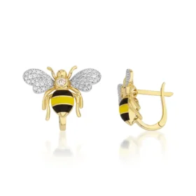 Bee Mine Altın Arı Küpe