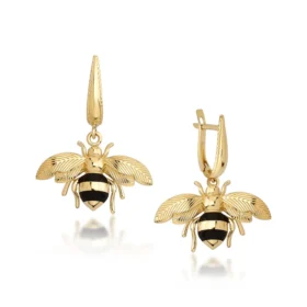 Bee Mine Altın Arı Küpe