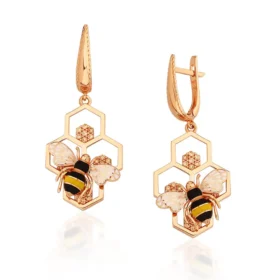 Bee Mine Altın Arı Küpe