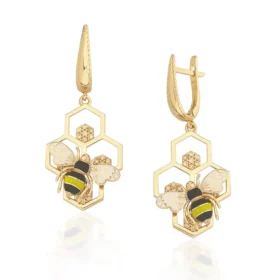 Bee Mine Altın Arı Küpe