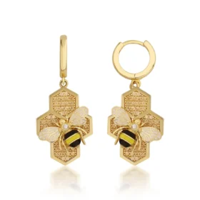 Bee Mine Altın Arı Küpe