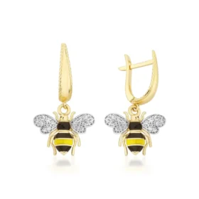 Bee Mine Altın Arı Küpe