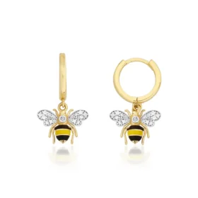 Bee Mine Altın Arı Küpe