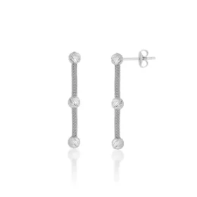 Beyaz Altın Sallantılı Dorika Küpe