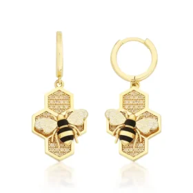 Bee Mine Altın Arı Küpe