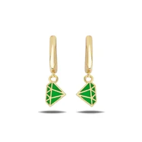 Altın Çocuk Pırlanta Figürlü Küpe