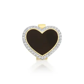Altın Kalp Taşlı Charm