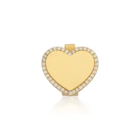 Altın Kalp Taşlı Charm