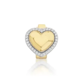 Altın Kalp Taşlı Charm