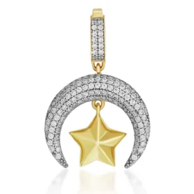 Altın Ay Yıldız Kolye Ucu