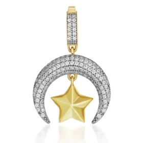 Altın Ay Yıldız Kolye Ucu