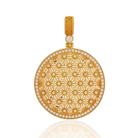 Altın Yaşam Çiçeği Kolye Ucu