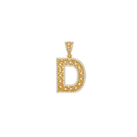 Altın Yadigar D Harf Kolye Ucu