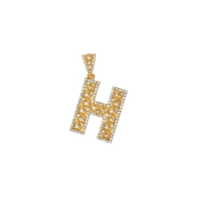 Altın Yadigar H Harf Kolye Ucu