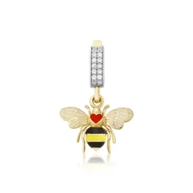 Bee Mine Altın Arı Kalpli Kolye Ucu