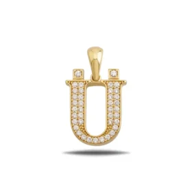 Altın Ü Harf Kolye Ucu