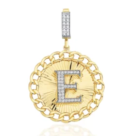 Altın E Harf Kolye Ucu