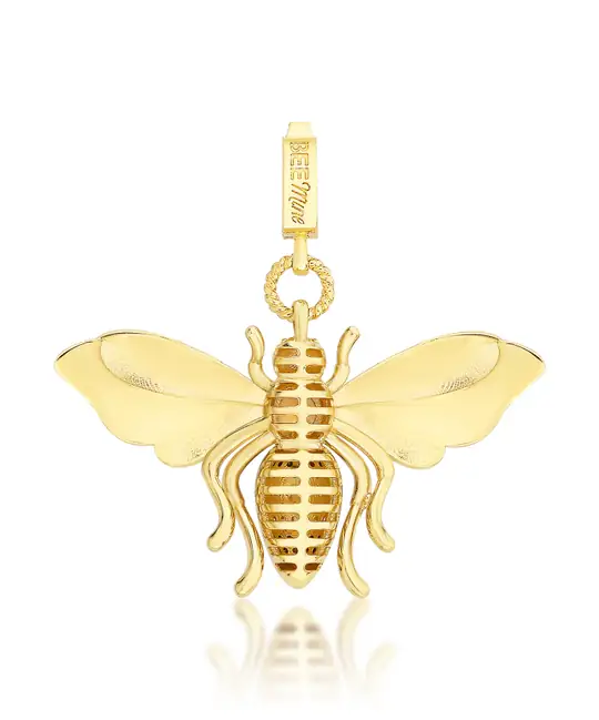 Bee Mine Altın Arı Turuncu Taşlı Kolye Ucu - Görsel 2
