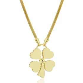 Altın Yonca Kolye