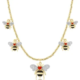 Bee Mine Altın Arı Kalpli Kolye