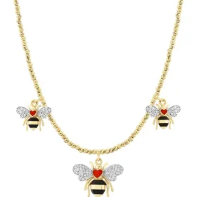 Bee Mine Altın Arı Kalpli Kolye
