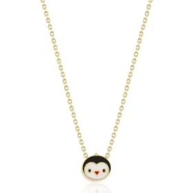 Altın Penguen Çoçuk Kolye