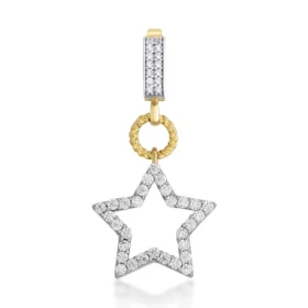 Altın Taşlı Yıldız Kolye Ucu