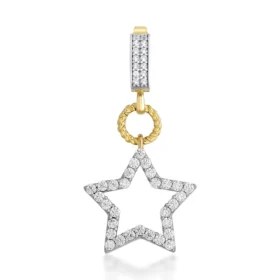 Altın Taşlı Yıldız Kolye Ucu