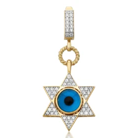 Altın Yıldız Nazar Göz Kolye Ucu