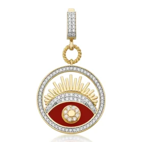 Altın Kırmızı Göz Kolye Ucu
