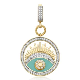 Altın Yeşil Göz Kolye Ucu