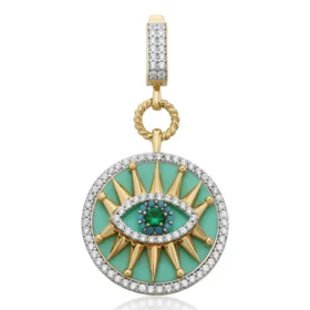 Altın Yeşil Göz Kolye Ucu