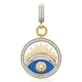Altın Mavi Göz Kolye Ucu