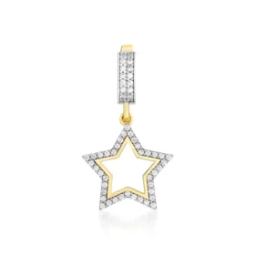Altın Taşlı Yıldız Kolye Ucu