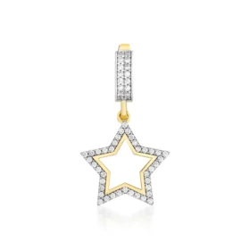 Altın Taşlı Yıldız Kolye Ucu