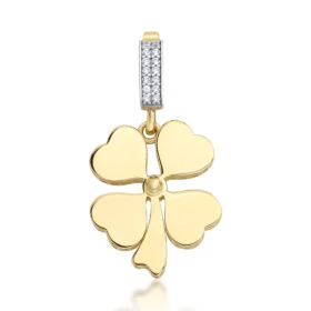 Altın Yonca Kolye Ucu