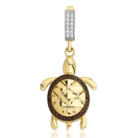 Altın Kaplumbağa Kolye Ucu