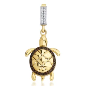 Altın Kaplumbağa Kolye Ucu