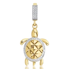 Altın Kaplumbağa Kolye Ucu